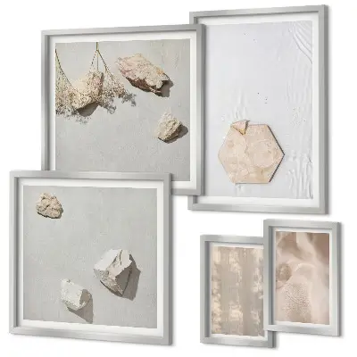 Bildergalerie-Set für die Wand mit dezenten Boho-Naturtexturen