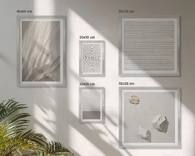 Modernes Wandbilder-Set mit zarten Boho-Texturen der Natur