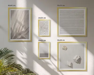 Modernes Wandbilder-Set mit zarten Boho-Texturen der Natur