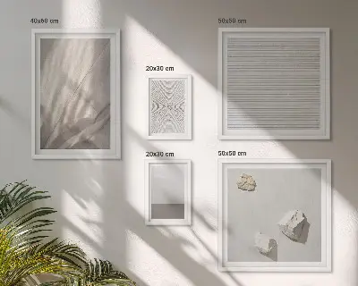 Modernes Wandbilder-Set mit zarten Boho-Texturen der Natur