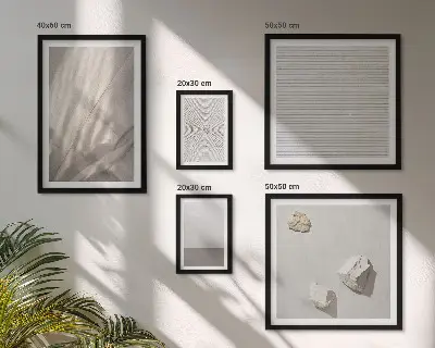 Modernes Wandbilder-Set mit zarten Boho-Texturen der Natur