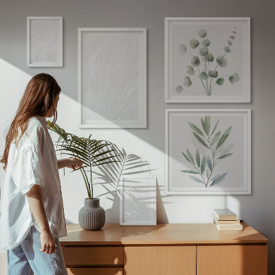 Bilderset fürs sofa Elegante Marmorzweigstruktur