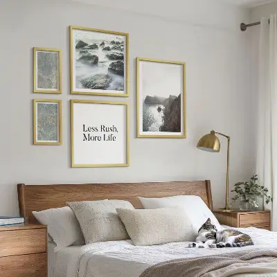Bildergalerie-Set für die Wand Motiv Grüner Marmor Melancholie
