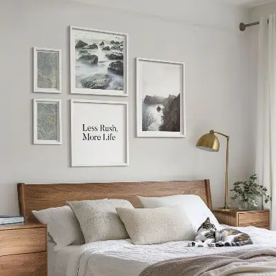 Bildergalerie-Set für die Wand Motiv Grüner Marmor Melancholie