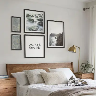 Bildergalerie-Set für die Wand Motiv Grüner Marmor Melancholie