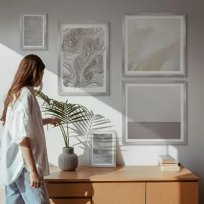 Bildergalerie-Set für die Wand mit industriellen abstrakten Mustern