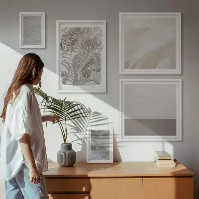 Bildergalerie-Set für die Wand mit industriellen abstrakten Mustern