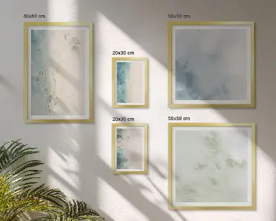 Modernes Wandbilder-Set verschüttete Wasserfarben auf Leinwand im minimalistischen Stil
