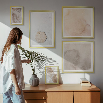 Bilderset fürs sofa Designerabstraktion der Natur