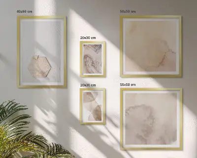 Bilderset fürs Sofa mit naturabstrakten Designdrucken