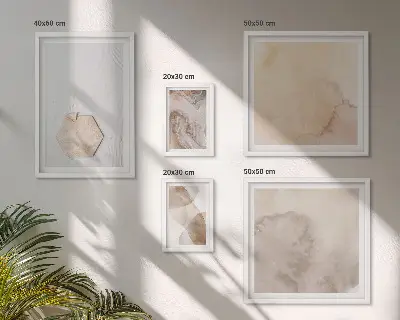 Bilderset fürs Sofa mit naturabstrakten Designdrucken