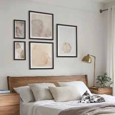 Bilderset fürs Sofa mit naturabstrakten Designdrucken