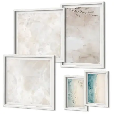 Bildergalerie-Set für die Wand mit feiner Aquarelltextur