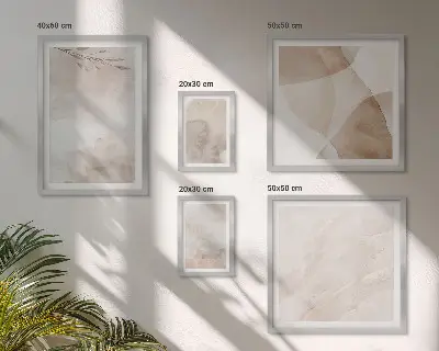 Bilderset fürs Sofa mit Aquarellfarben und Boho-Texturen