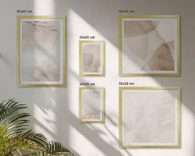 Bilderset fürs Sofa mit Aquarellfarben und Boho-Texturen
