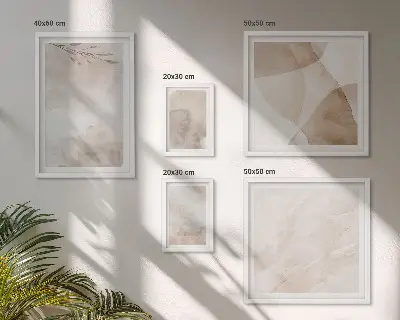 Bilderset fürs Sofa mit Aquarellfarben und Boho-Texturen