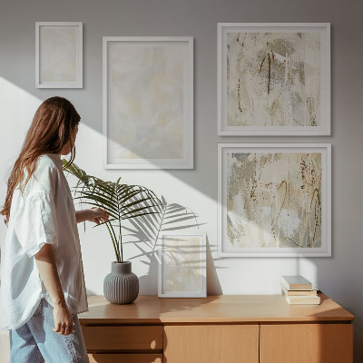 Bildergalerie-set für die wand Helles Strukturfarbendesign