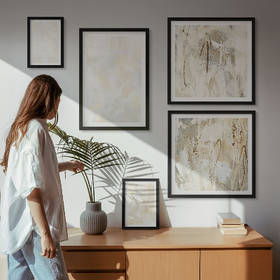 Bildergalerie-set für die wand Helles Strukturfarbendesign