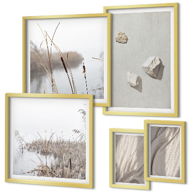 Bildergalerie-set für die wand Nahaufnahmen der Struktur im Boho-Stil
