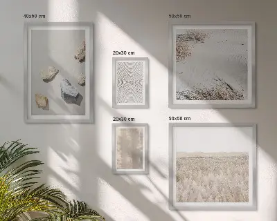 Modernes Wandbilder-Set im Design Boho-Naturtexturen