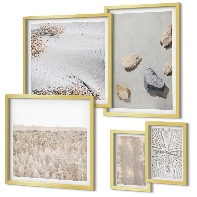 Modernes wandbilder-set Boho-Naturtexturen