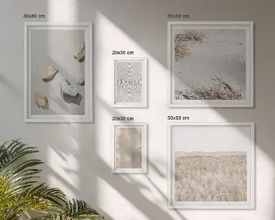 Modernes Wandbilder-Set im Design Boho-Naturtexturen