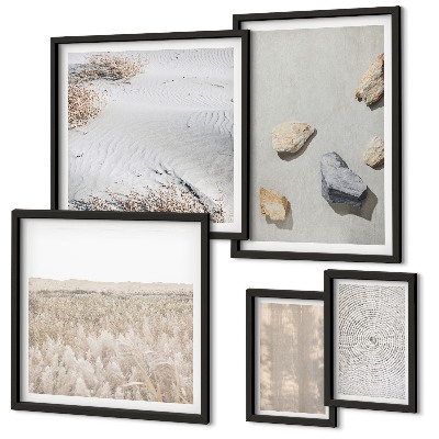Modernes wandbilder-set Boho-Naturtexturen