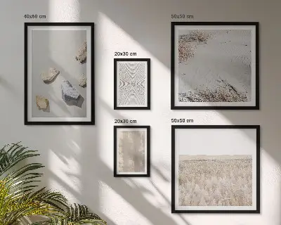 Modernes Wandbilder-Set im Design Boho-Naturtexturen