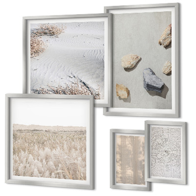 Modernes wandbilder-set Boho-Naturtexturen