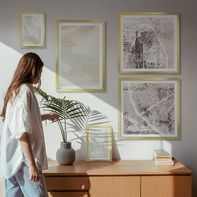 Bilderset fürs sofa Minimalismus der Farbstruktur