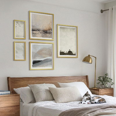 Bildergalerie-set für die wand Vögel, Steine, Pinselstriche, Verzierungen