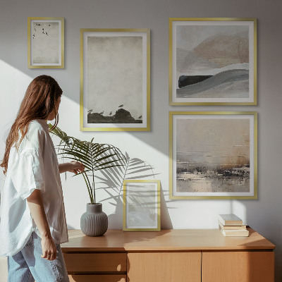 Bildergalerie-set für die wand Vögel, Steine, Pinselstriche, Verzierungen