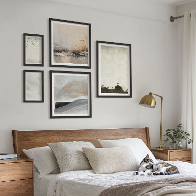 Bildergalerie-set für die wand Vögel, Steine, Pinselstriche, Verzierungen
