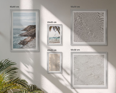 Modernes wandbilder-set Sommerlicher Sandstrand mit Meerblick