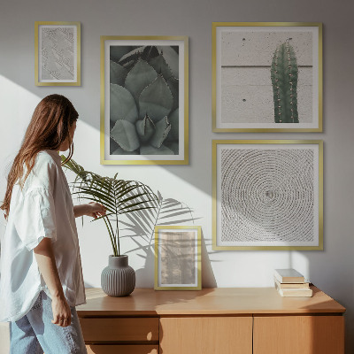 Bilderset fürs sofa Sommerliche Texturen mit tropischem Flair