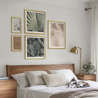 Bildergalerie-set für die wand Steine, Holz, Stofftexturen