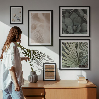 Bildergalerie-set für die wand Steine, Holz, Stofftexturen