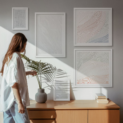 Modernes wandbilder-set Helle Strukturen, Schnurmuster