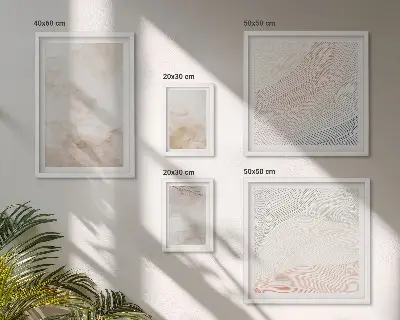 Aquarellblätter und -flecken Bilderset fürs Sofa