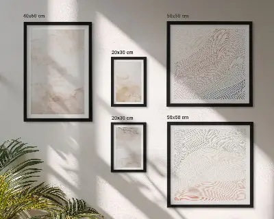Aquarellblätter und -flecken Bilderset fürs Sofa