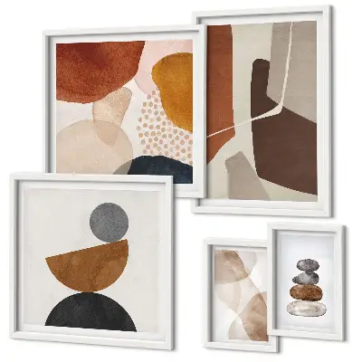 Bildergalerie-Set für die Wand mit abstrakter Malerei als Dekoration