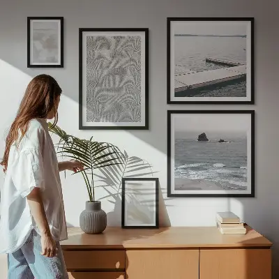 Modernes Wandbild-Set mit abstraktem Design und modernen Texturen