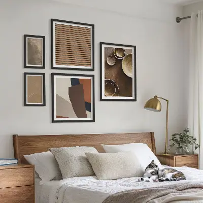 Bildergalerie-Set für die Wand mit minimalistischen Steinstrukturen