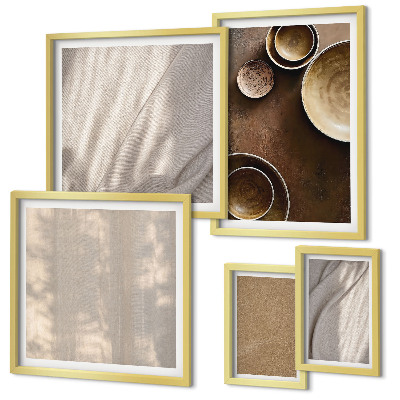 Modernes wandbilder-set Minimalistische Texturstrukturen