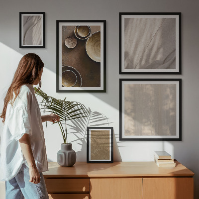 Modernes wandbilder-set Minimalistische Texturstrukturen