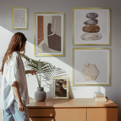Bilderset fürs sofa Texturen der modernen Kunst
