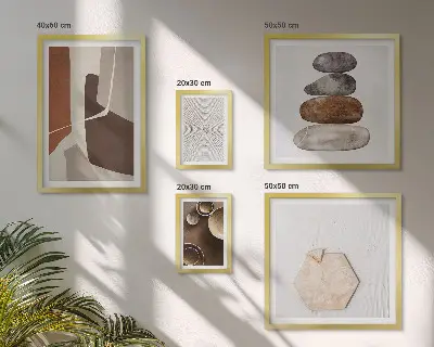 Bilderset für das Sofa mit Texturen der modernen Kunst
