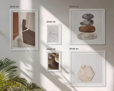 Bilderset für das Sofa mit Texturen der modernen Kunst