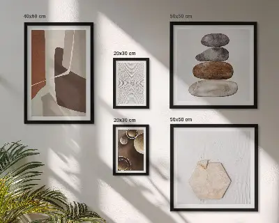 Bilderset für das Sofa mit Texturen der modernen Kunst