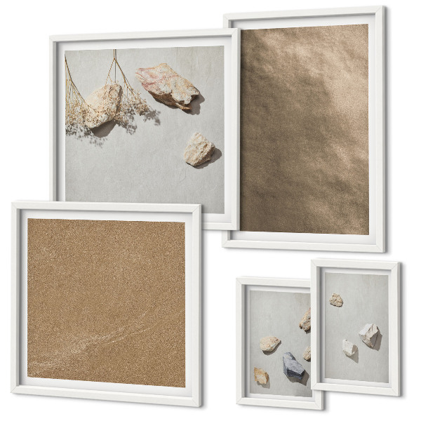 Bildergalerie-set für die wand Steine Strand natürliche Strukturen